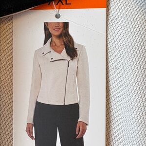 Matty M Cream Moto Jacket